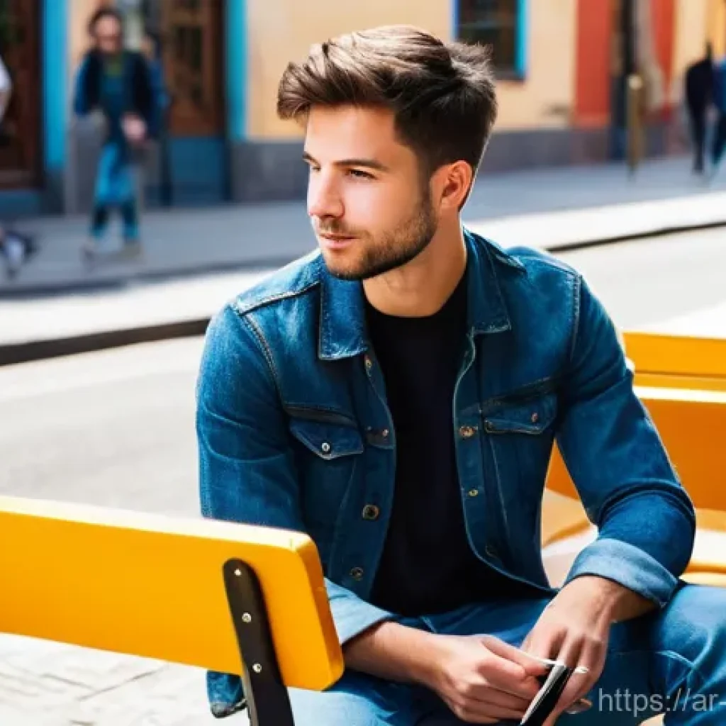 디지털 노마드의 연령대별 특성 분석 - **Prompt 1: The Aspiring Digital Nomad in a Vibrant City.**
    "A young man in his early twenties, ...