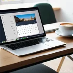 디지털 노마드의 생활 습관 변화 - **Prompt:** A diverse young adult, dressed in modest, contemporary smart-casual clothing (e.g., a lo...