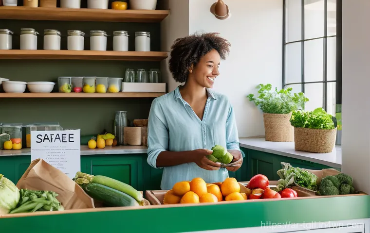 디지털 노마드의 자원 관리와 환경 보호 - A male digital nomad, in his early 30s, is actively engaged in his work on a laptop at a vibrant, "g...